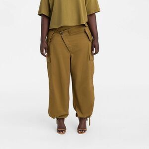 Wide Leg Cargo Pants in Olive for Women